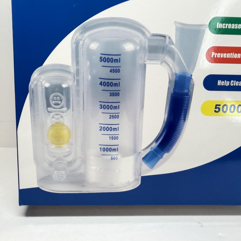 Breathing Exercise Incentive Spirometer 5000ml Lung Capacity Trainer Device