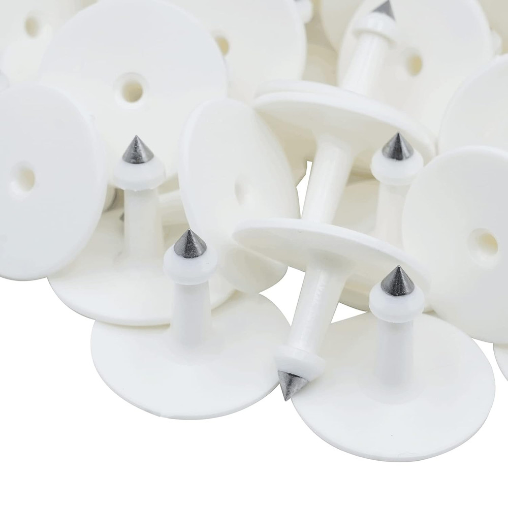 Cattle Ear Tags 100 Pieces Livestock Identification Labels (White)