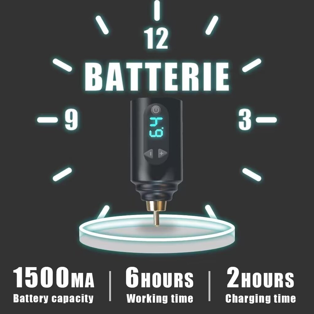 POSEIDON Tattoo Gun Kit - Wireless Pen TK035, Multicolor