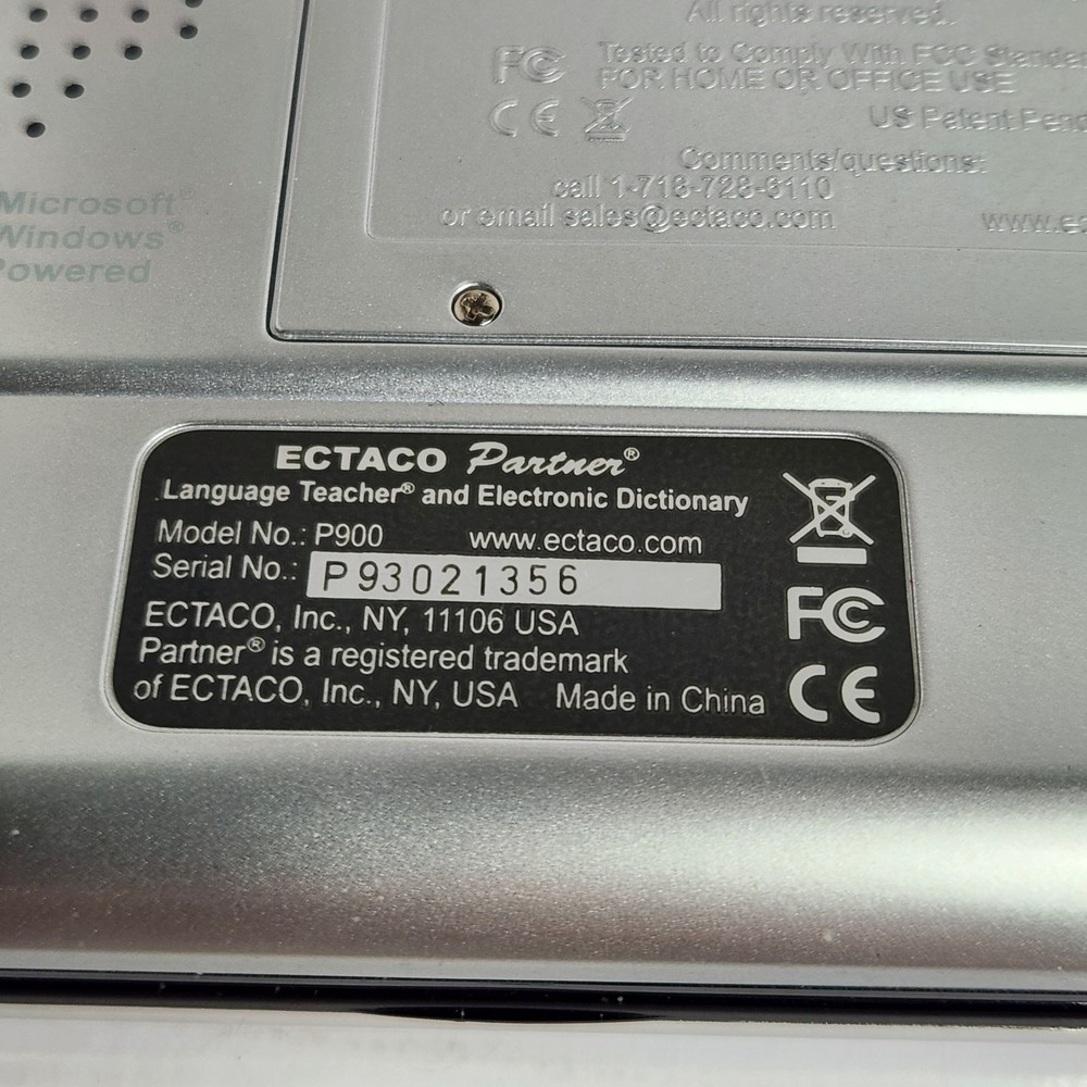 Ectaco Partner P900 Language Teacher Talking Electronic Dictionary Untested