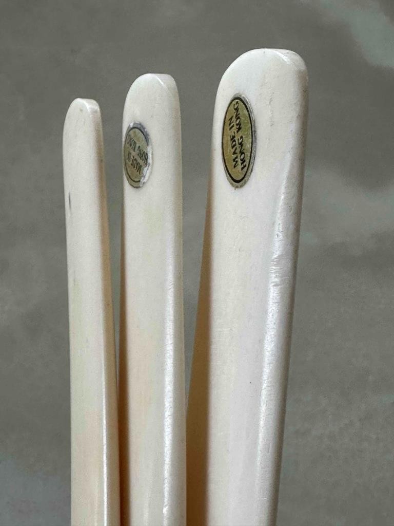 Vintage Beer Foam Scraper Appears To Maybe Be Bone/Wood ? Lot of 3