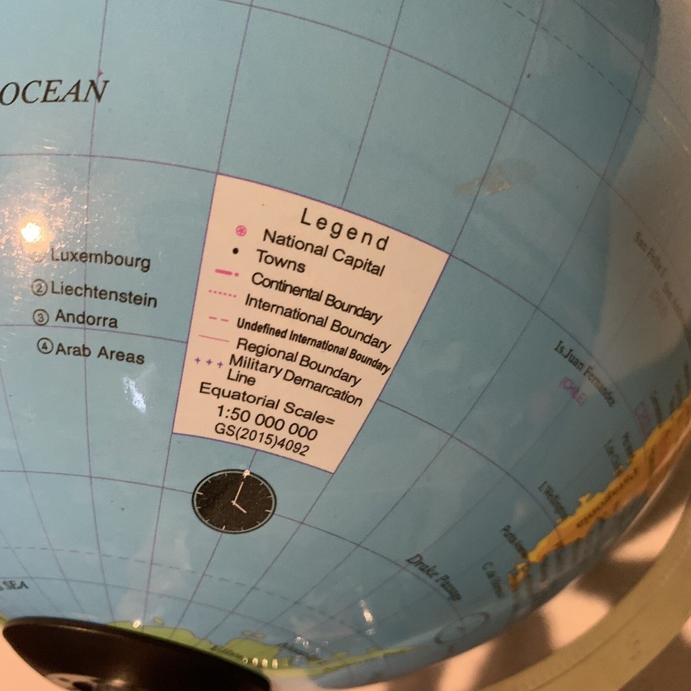 Day/Night Illuminated Constellation Light World Globe 12" Diameter Library