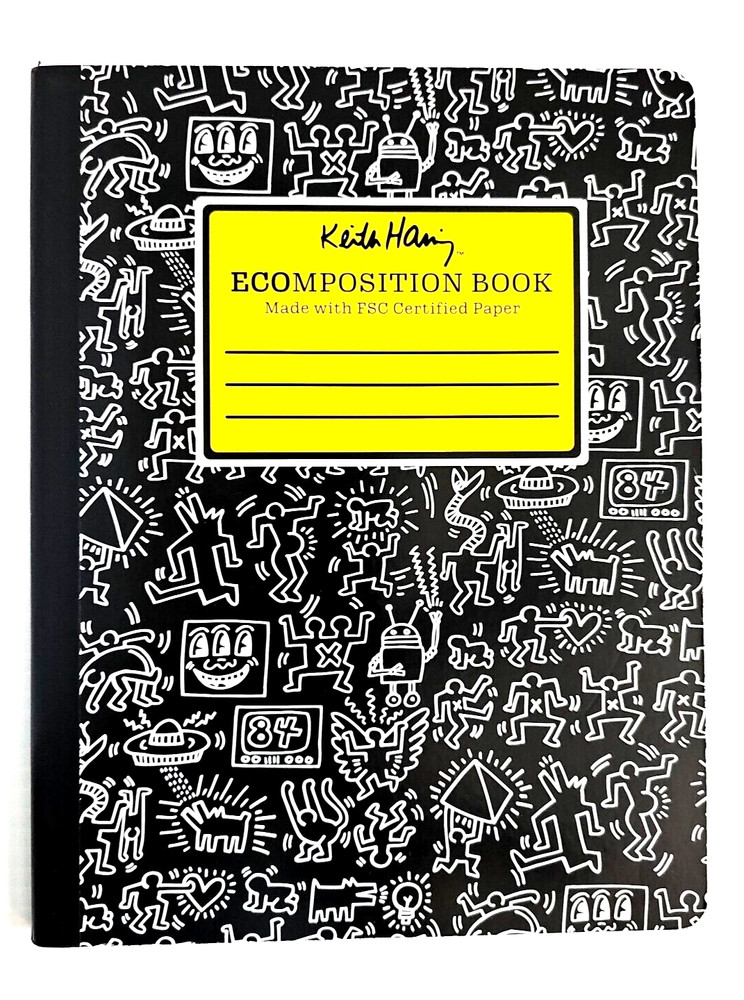 Keith Haring ECOmposition Book (Composition Style Journal) Lined 9.75” x 7.5”