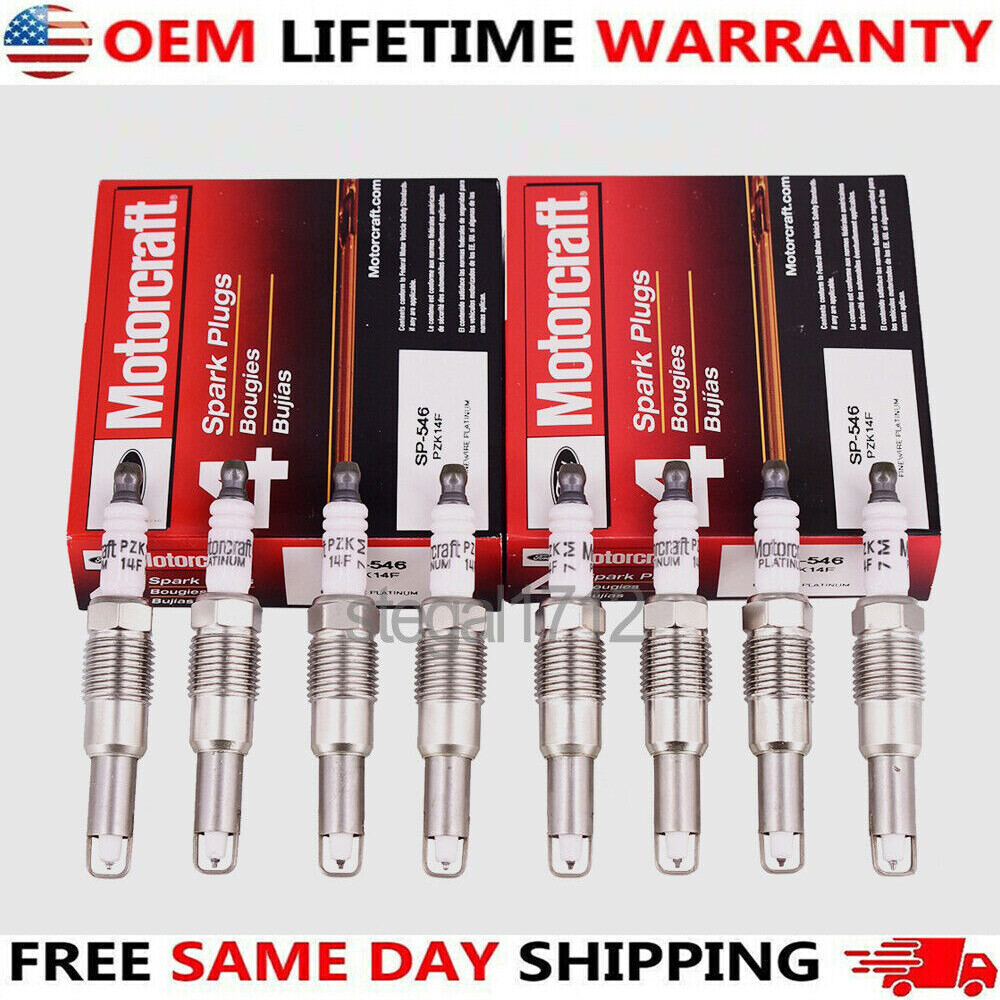 Set of 8 Genuine OEM Platinum Spark Plugs SP-546 PZK14F For F150 F250 5.4L SP546