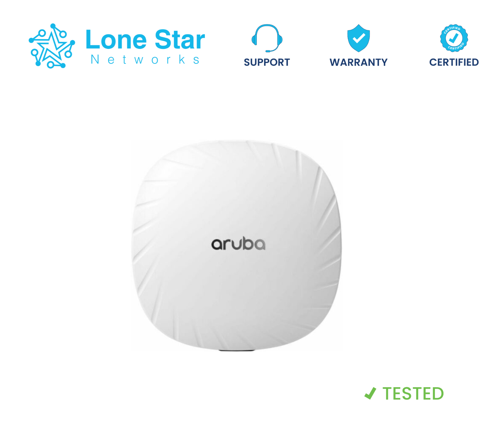 Aruba Q9H63A AP-515 (US) Dual Radio 4x4:4 + 2x2:2 802.11ax Internal Antenna
