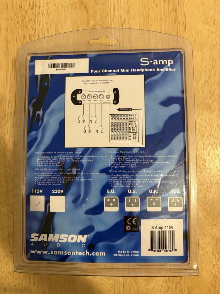 Samson S-amp Stereo Headphone Amplifier Amp