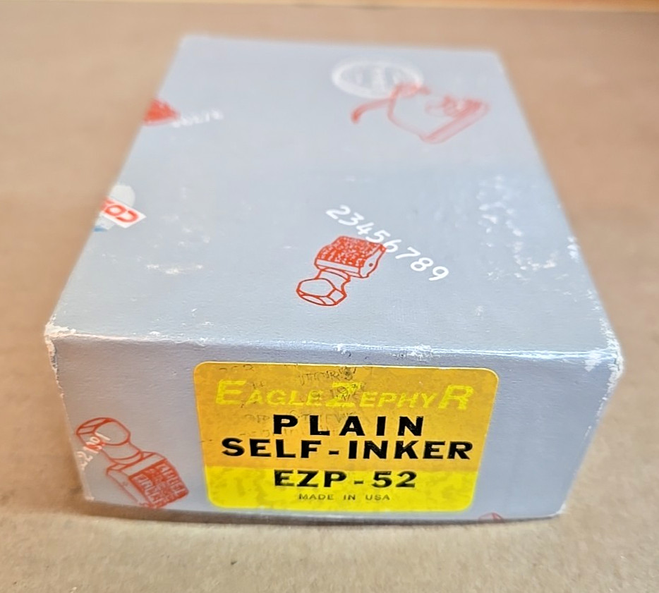 Vintage Eagle ZephyR EZP-52 Plain Self Inker Stamp
