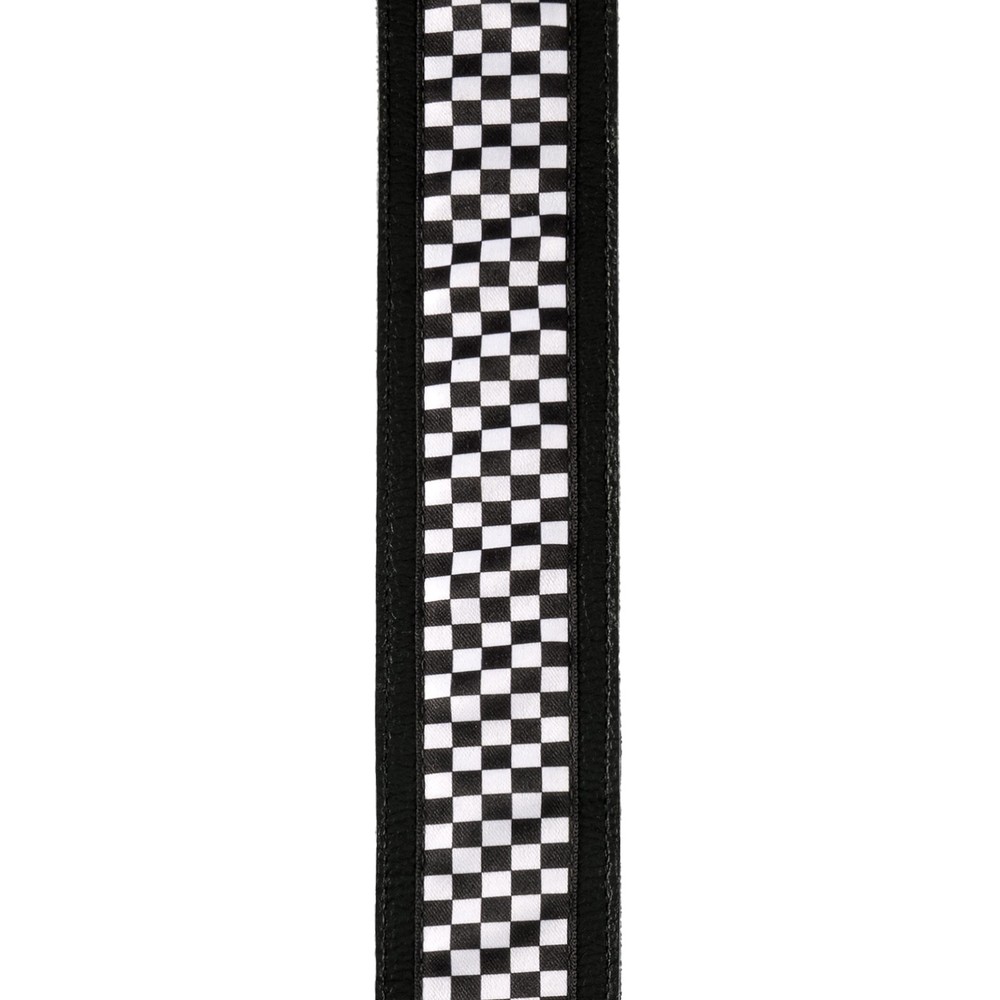 D'Addario Hybrid Leather Guitar Strap, Checkered