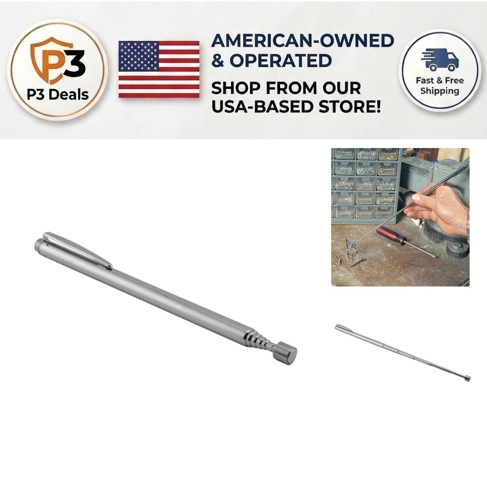 Lightweight 25” Durable Telescoping Magnetic Tool - Retrieve Small Metal Items