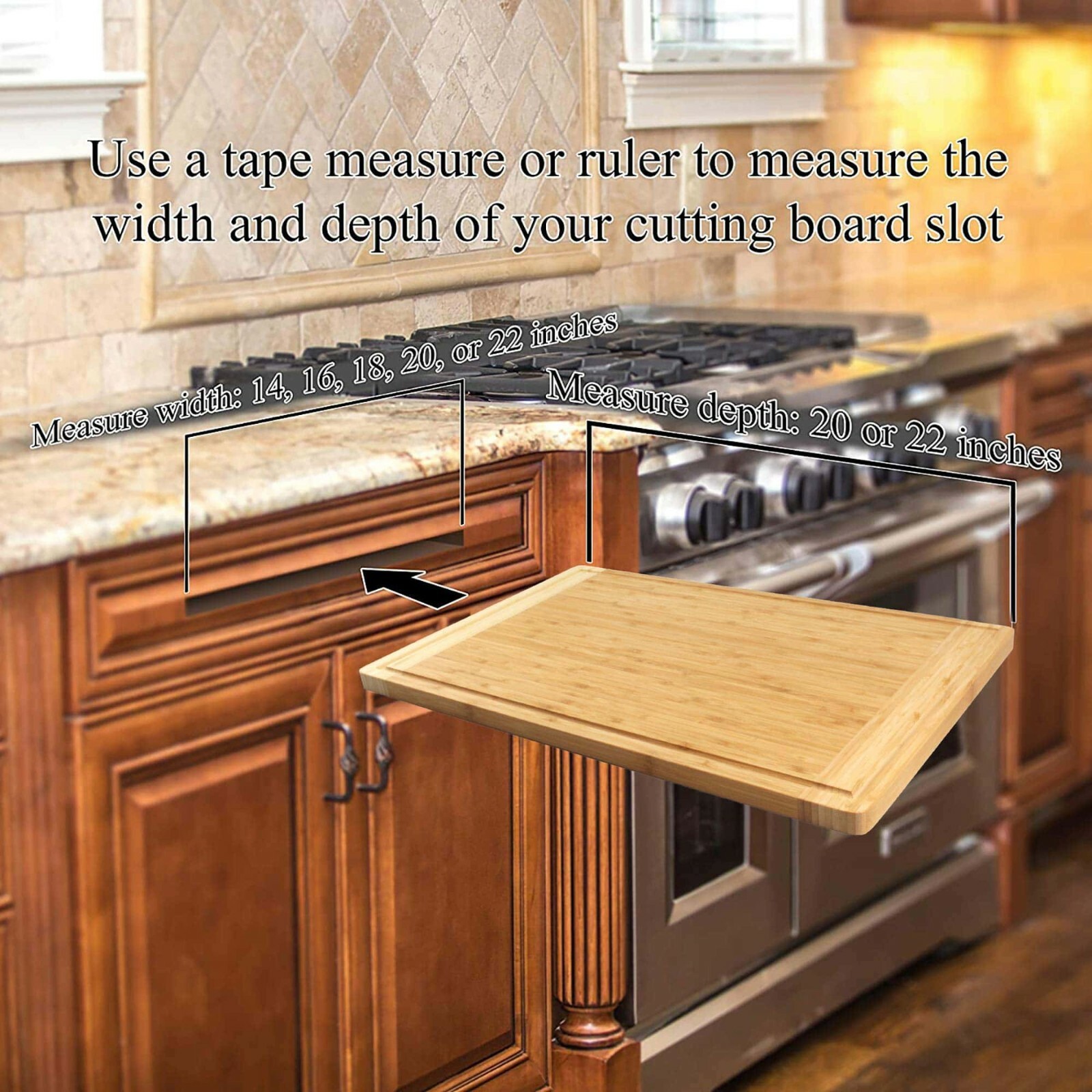 Universal Premium Pull Out Cutting Boards - Under Counter Drawer Replacement