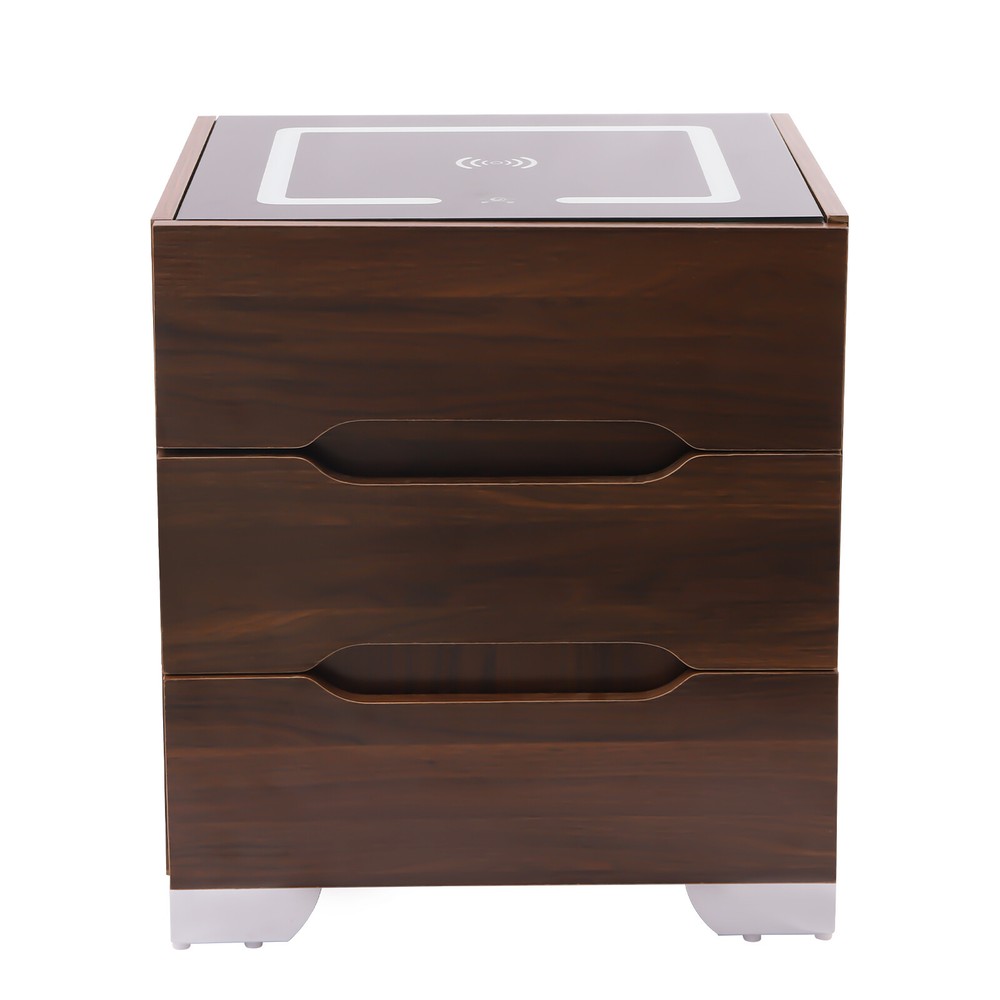 1x Modern Nightstand Table End Side Bedside Table Bedroom With 3 Drawers