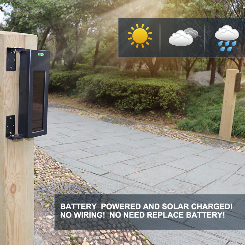 HTZSAFE Solar Wireless Driveway Alarm System