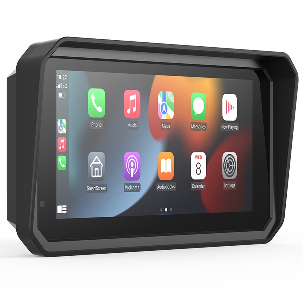 5.99" Motorcycle GPS Navigation Touch Screen Wireless CarPlay Android Auto Cam