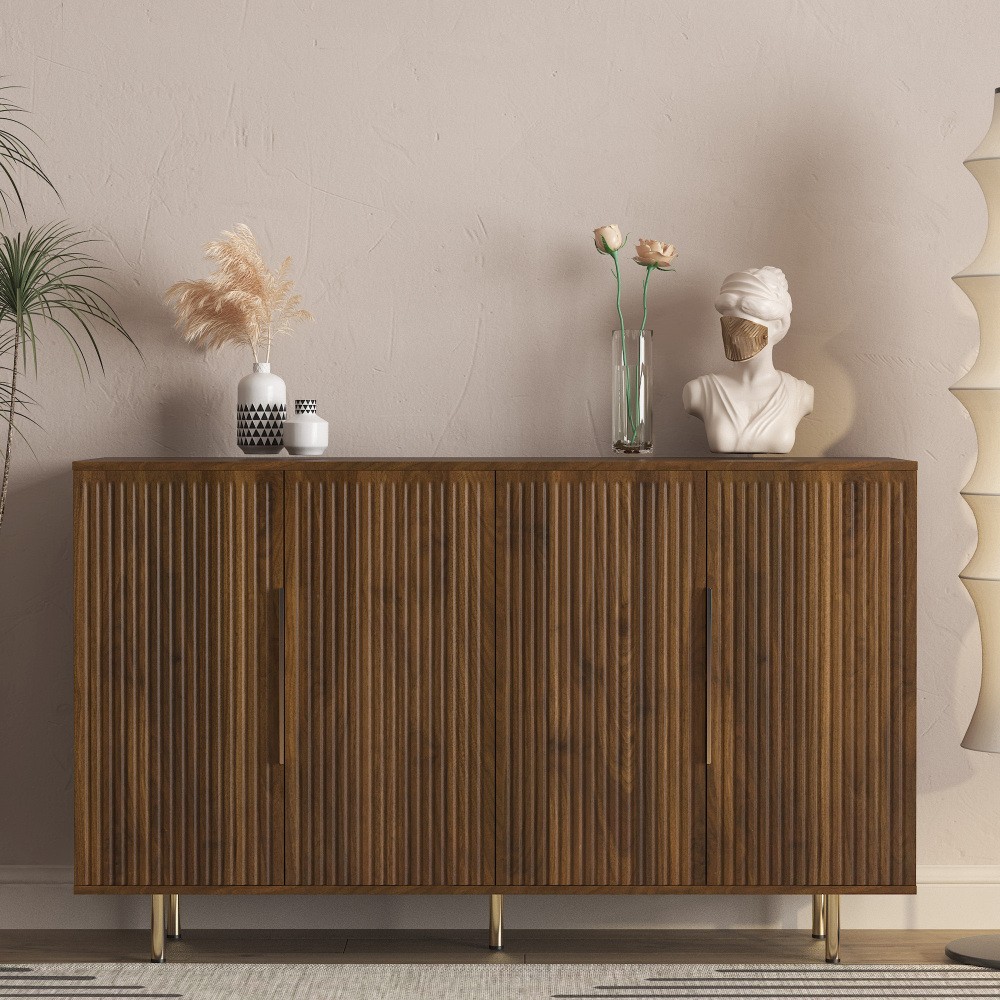 Modern Sideboard Buffet Cabinet Storage with Doors Drawer Adjustable Shelf