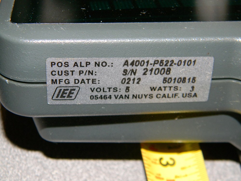 Micros Pole Display P/N A4001-P522-0101