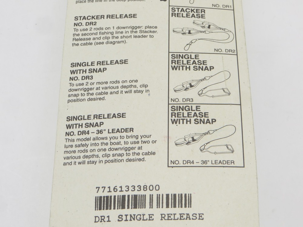 Delta Tackle Single Downrigger Release Three Tension DR1