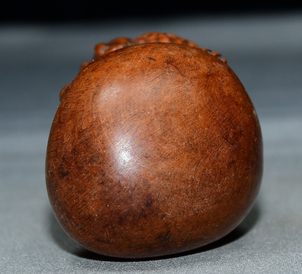 Exquisite Small Leaf Boxwood Golden Toad Handle