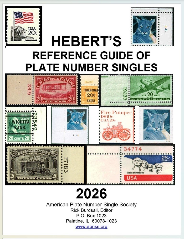 Latest 2026 Hebert's Catalogue of Plate Number Singles