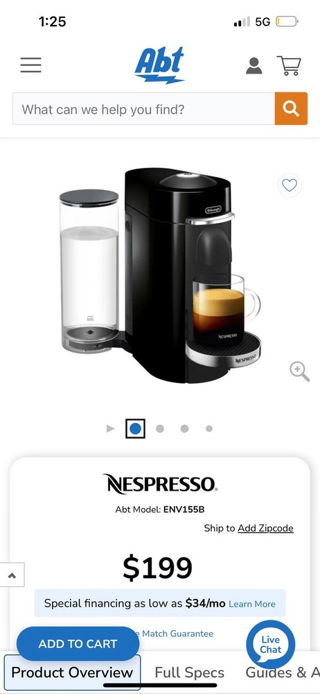 Nespresso VertuoPlus Coffee Machine, Espresso