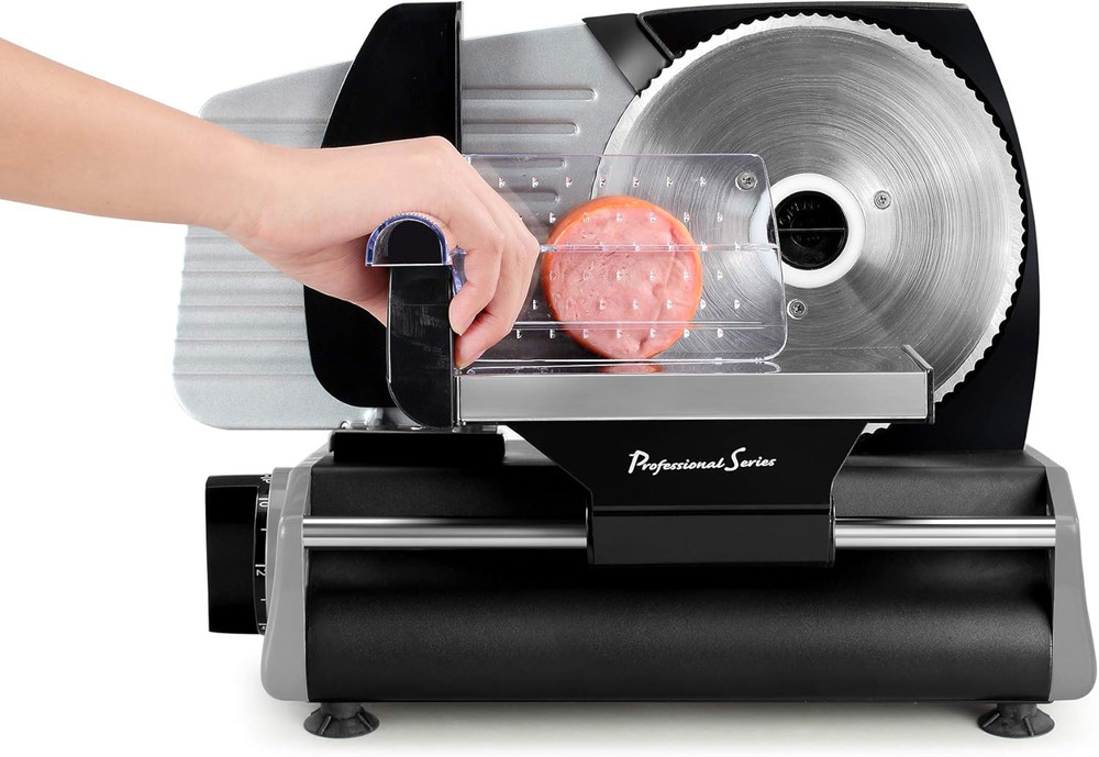 Meat Slicer, Cuts Meat, Cheese, Bread, Fruit & Vegetables, Adjustable Slice Thic