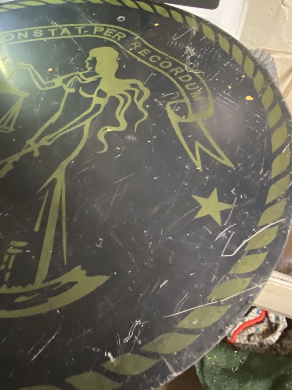 Authentic Retired Vintage 30x30 Constat Per Recordum Woman Road Sign Highway