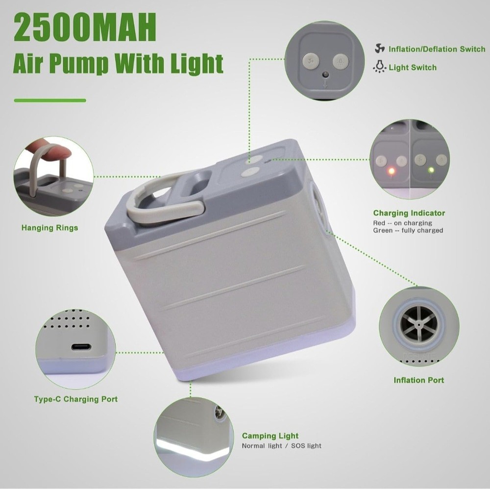 NYECHTO Self Inflating Sleeping Pad for Camping, 4" Extra-Thick Memory Foam A962