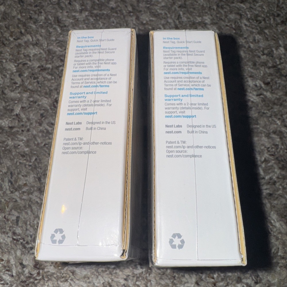 Two Nest Tag Keychain Access Control for Nest Secure System NEW SEALED