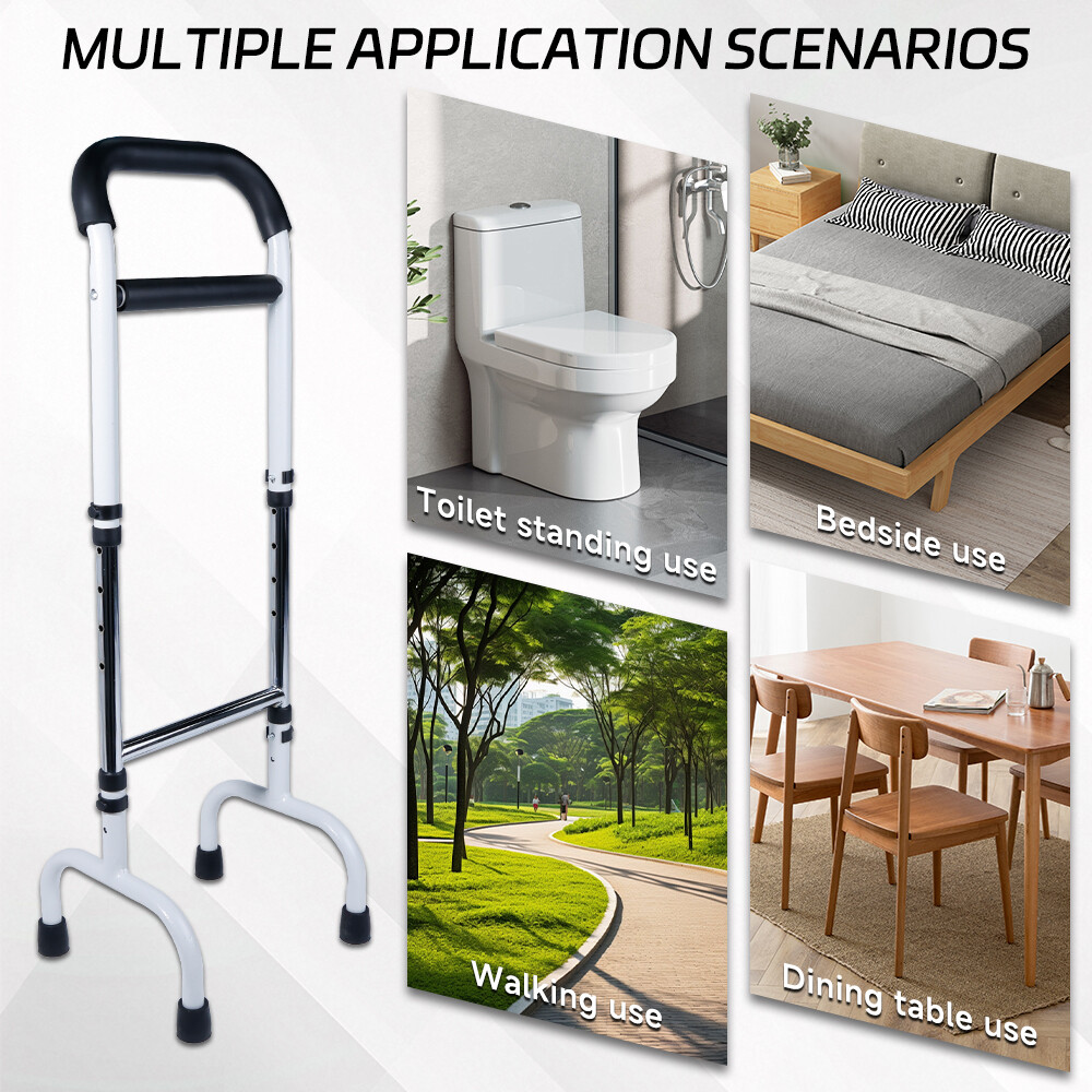 Assist Cane Height Adjustable Quick Assembly Walking Frame For Seniors Mobility