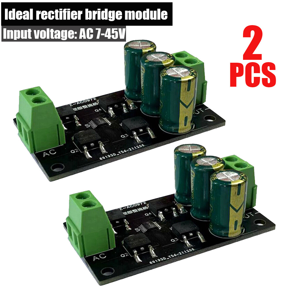 2 High Efficiency Ideal Diode Bridge Rectifier Filter Module Low Heat Generation