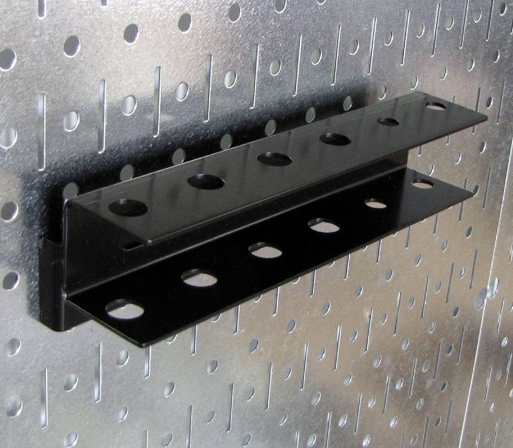 Pegboard Screwdriver Holder Bracket Metal Slotted Accessory Black