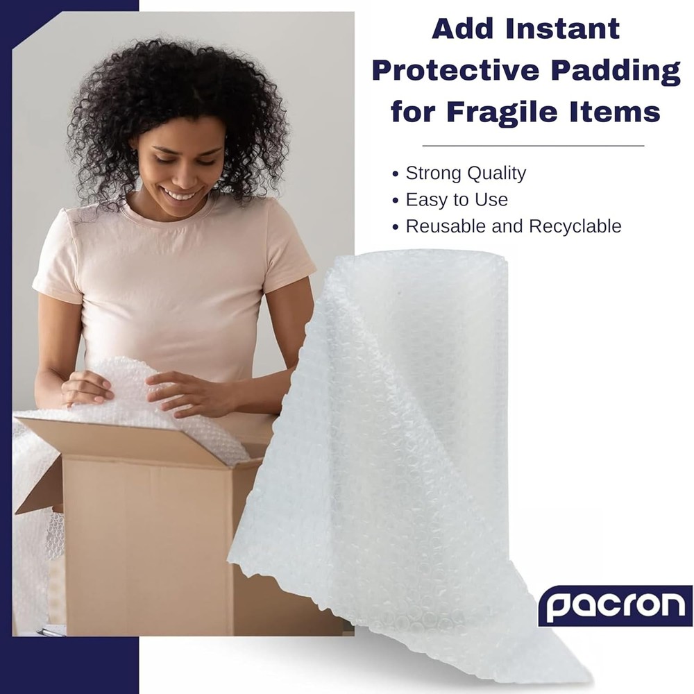 Pacron Protective Small Bubble Roll, Perforated Sheets by Every 12