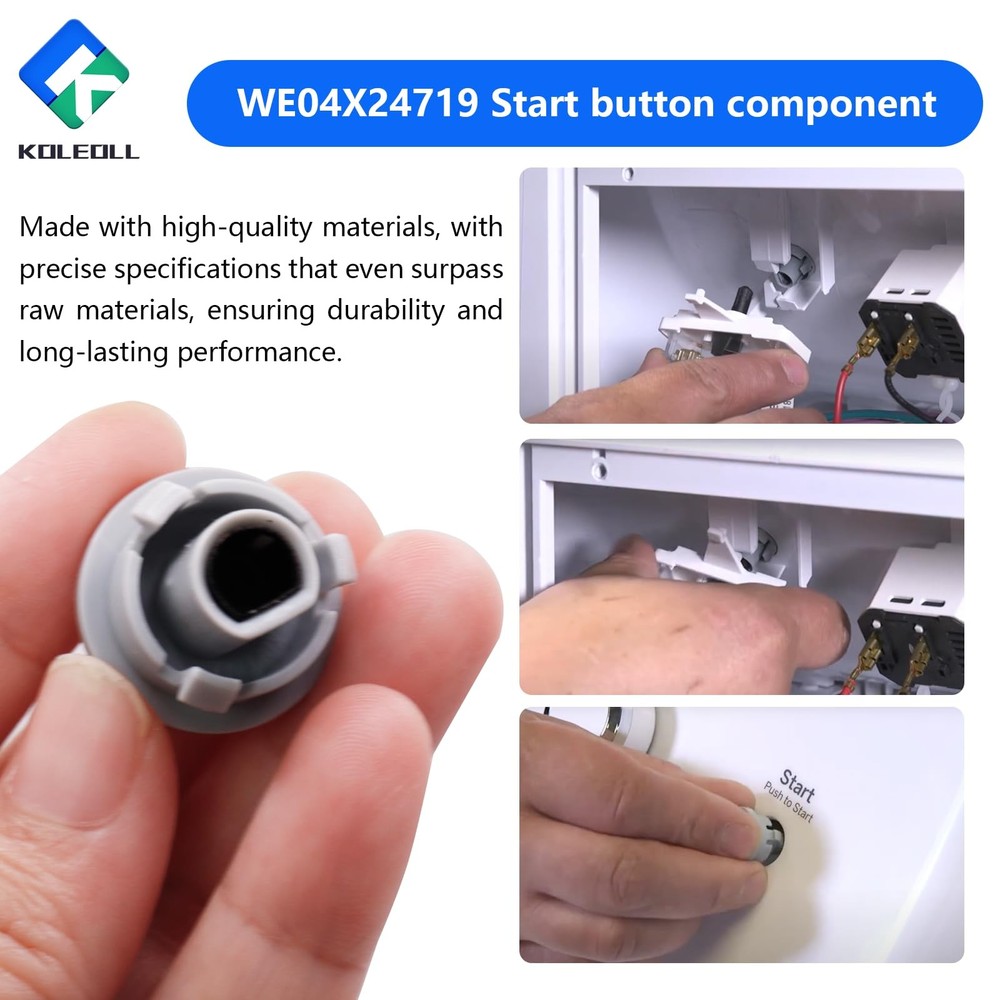 WE04X24719 Start Button Assembly Compatible with Hotpoint GE