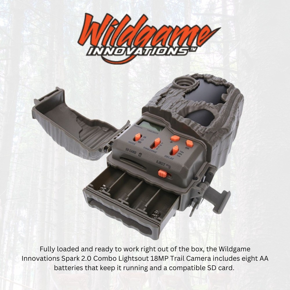 Wildgame Innovations Spark 2.0 Combo Lightsout 18MP Trail Camera 6 Pack Bundle
