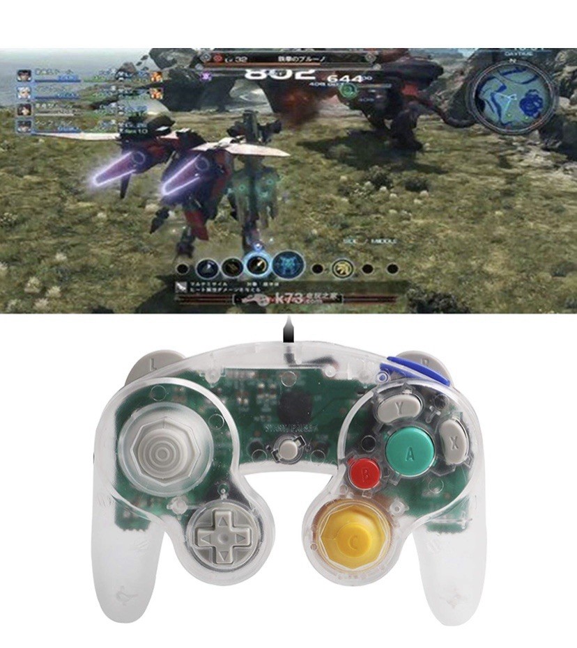 Clear Wired NGC Controller Gamepad For Nintendo GameCube GC & Wii U Console