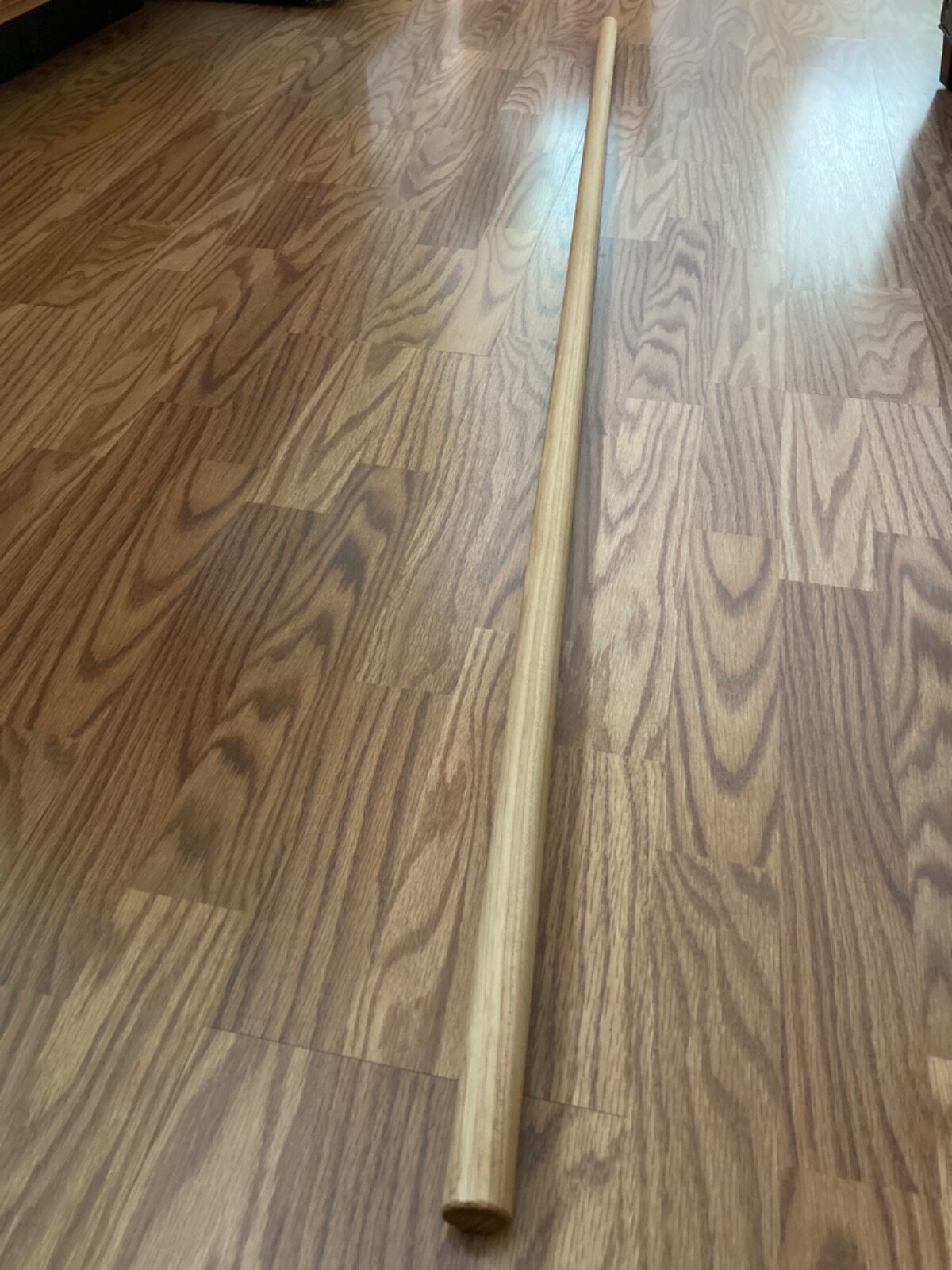 Bo (American Hickory Staff) 1-1/8" Dia. 72" (6ft.) Long, About 2lb Hand Finished