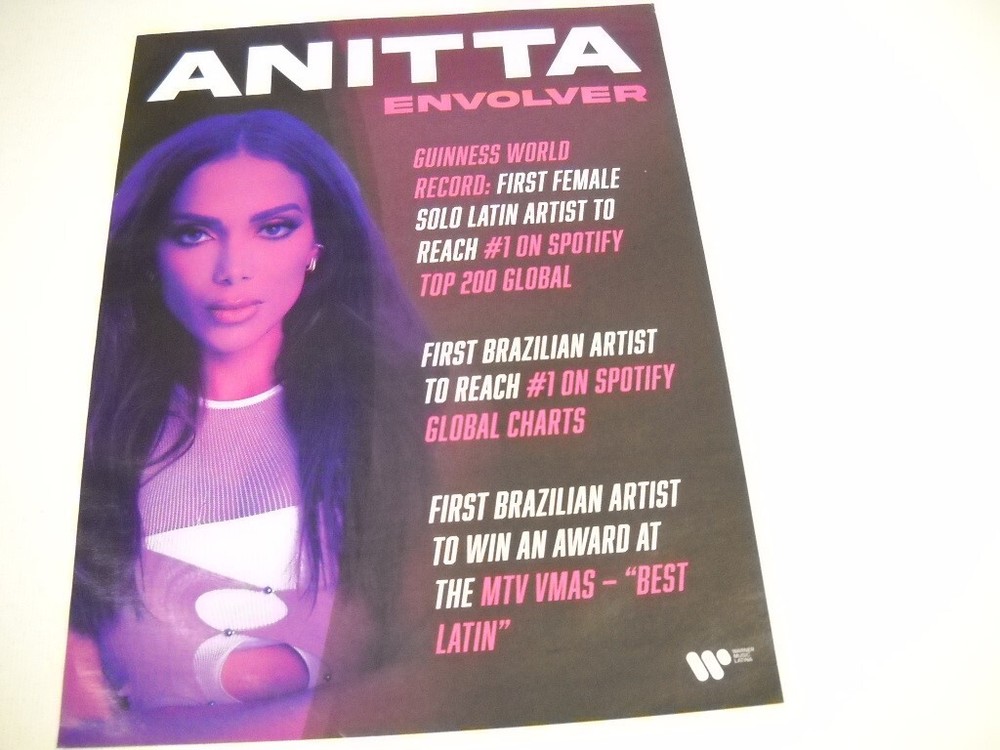 ANITTA is Guinness World Record holder for ENVOLVER 2022 Promo Poster Ad