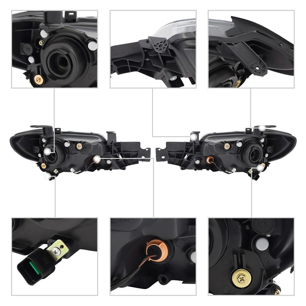 Front Halogen Headlight Pair for 2003-2006 Outlander LS XLS Projector Assy