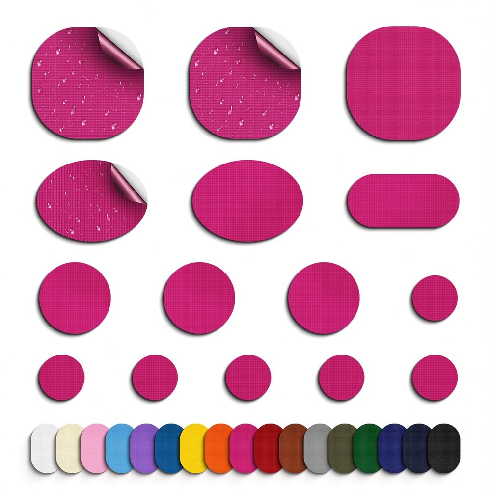 45PCS Down Jacket Repair Patch for Puffer Jackets Three Sizes, Pre-Cut-Rose
