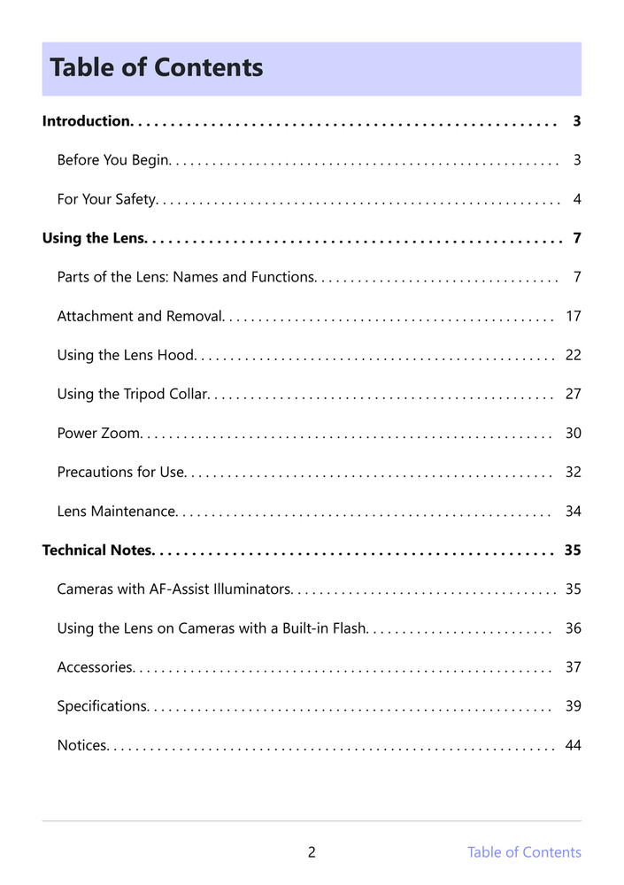 Nikon Nikkor Z — Reference Guide Manual Documentation — 46 Pages — USA Made