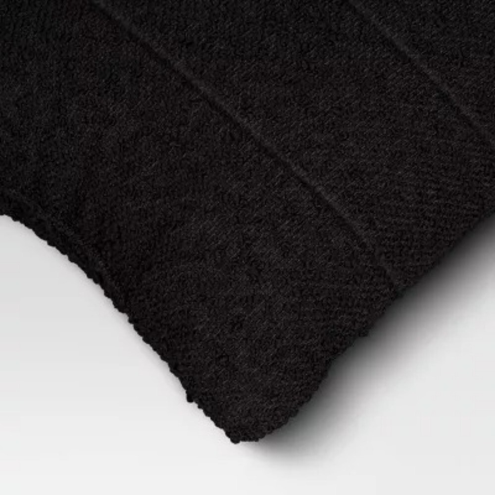 Oversized Channeled Boucle Lumbar Throw Pillow