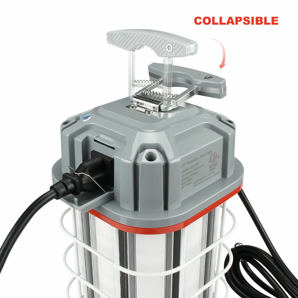 80W LED Temporary Work Light Linkable Construction Hanging Jobsite Lights 5000K