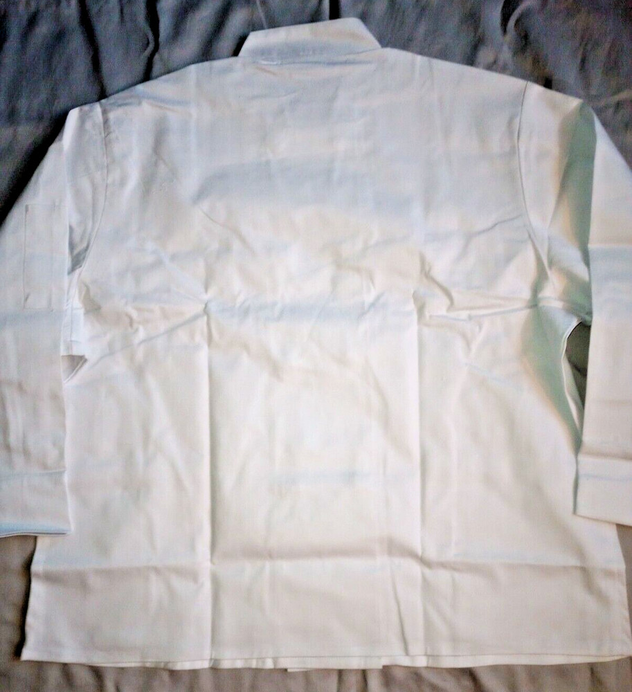 (2) White Long Sleeve Chef Coat Jacket Size XL