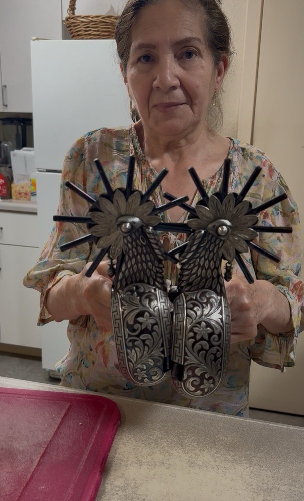 Antique Big Mexican Snake Spurs