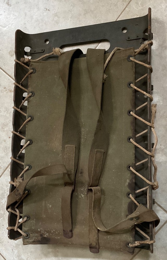 ORIGINAL WWII US ARMY J1944 EQUIPMENT AMMO CARRY PACK BOARD BACKPACK-DATED 1944