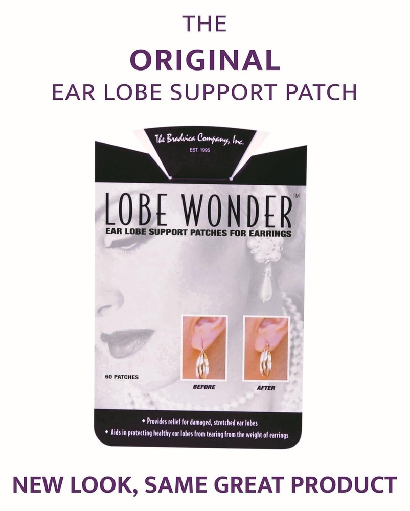 Lobe Wonder - The Original Ear Lobe Support Patch For Pierced Ears - E