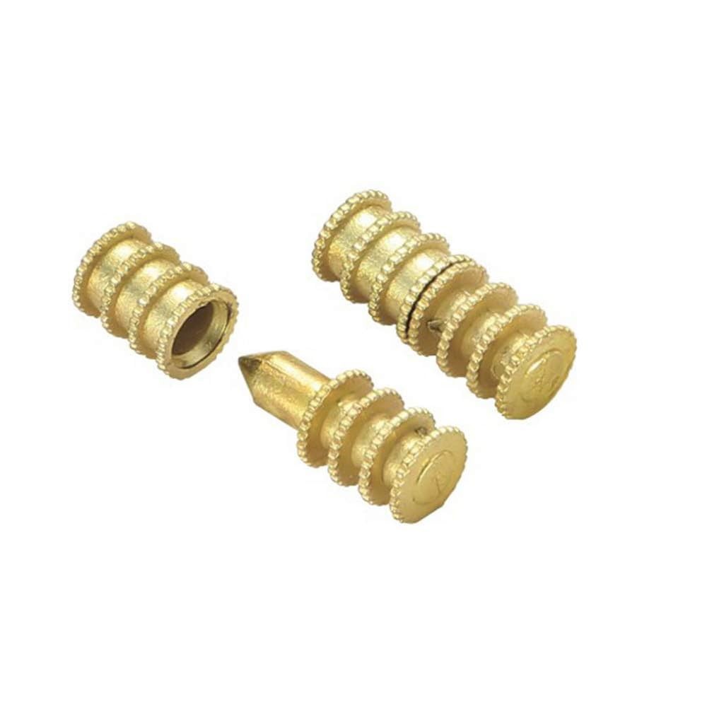 15pcs Brass Table Leaf Dowel Pin Table Bolt Sleeve Connectors Table Leaf Hard...