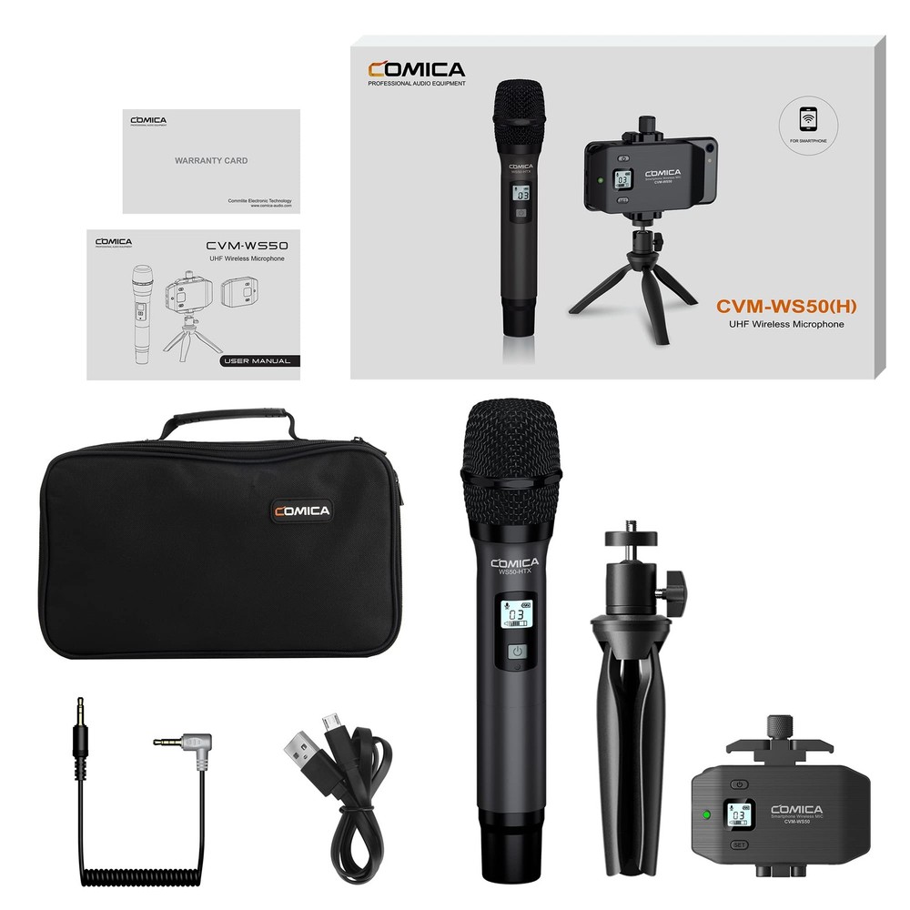 CVM-WS50 Wireless Handheld Microphone, Professional Handheld Interview Mic fo...