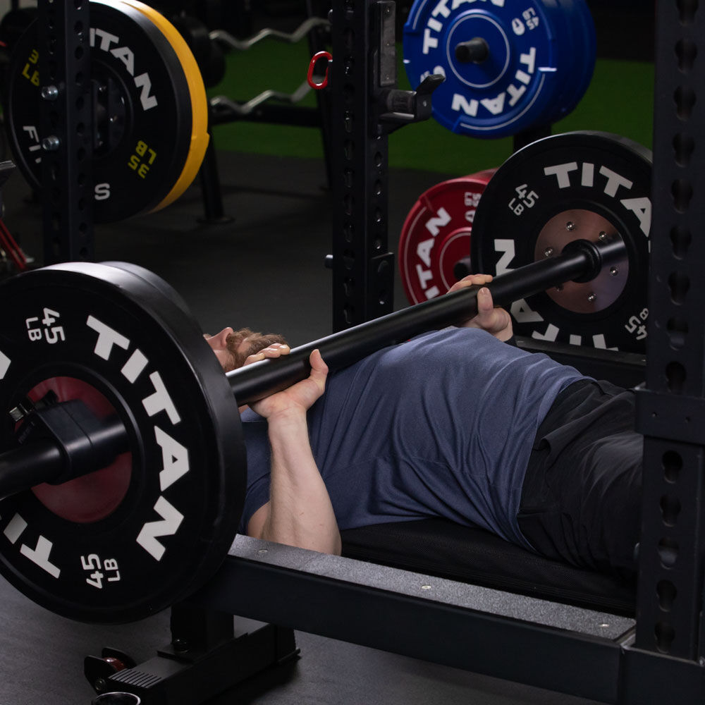 Titan Fitness 7 FT Axle Barbell, Fat Grip Strength Training, Olympic Bar