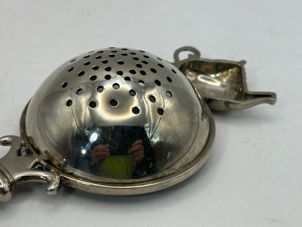 Vintage Godinger Silver Plated Tea Infuser Strainer Teapot Finial Kitchen