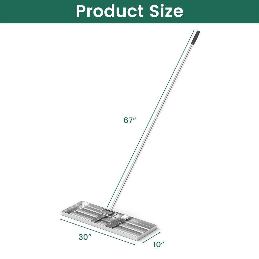 67 In. Lawn Leveling Rake Heavy-Duty Level Lawn Tool for Garden Backyard/Lawn Si
